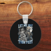 Let Me See Your Feet Cool Funny Alpha Wolf Meme Me Sleutelhanger (Voorkant)