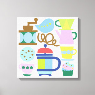 LET MEET VOOR KOFFIE Canvas Print