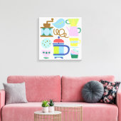 LET MEET VOOR KOFFIE Canvas Print (Insitu (Woonkamer))