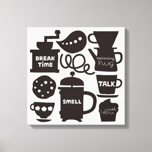 LET MEET VOOR KOFFIE Canvas Print (Voorkant)