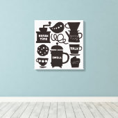 LET MEET VOOR KOFFIE Canvas Print (Insitu (Houten vloer))