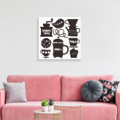 LET MEET VOOR KOFFIE Canvas Print (Insitu (Woonkamer))
