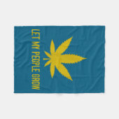 Let My People Grow Weed Plant Manager  Fleece Deken (Voorkant (Horizontaal))