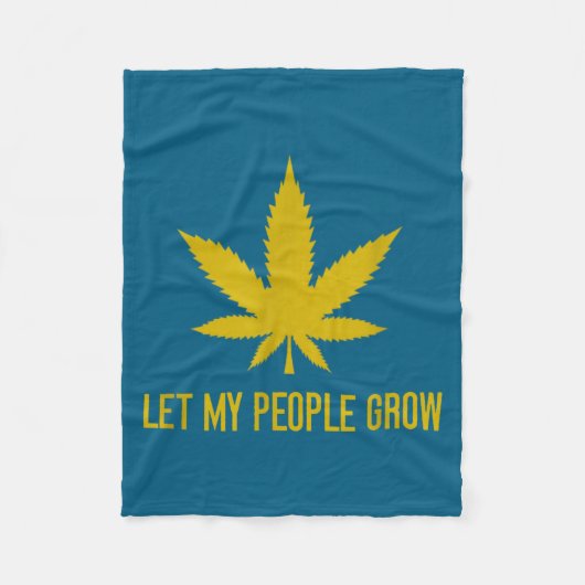 Let My People Grow Weed Plant Manager  Fleece Deken (Voorkant)