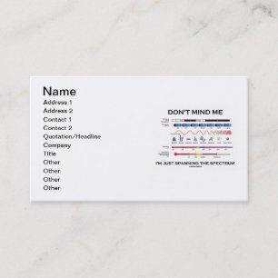 Let niet op dat ik het spectrum overspant visitekaartje