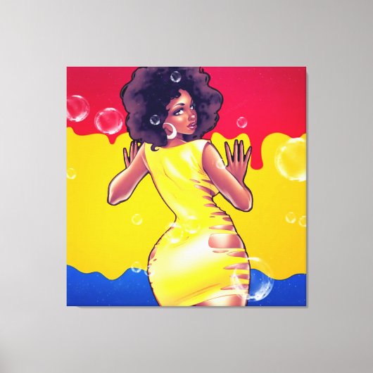 Let niet op mijn rug canvas afdruk (Voorkant)