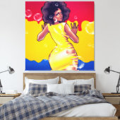 Let niet op mijn rug canvas afdruk (Insitu (Slaapkamer))