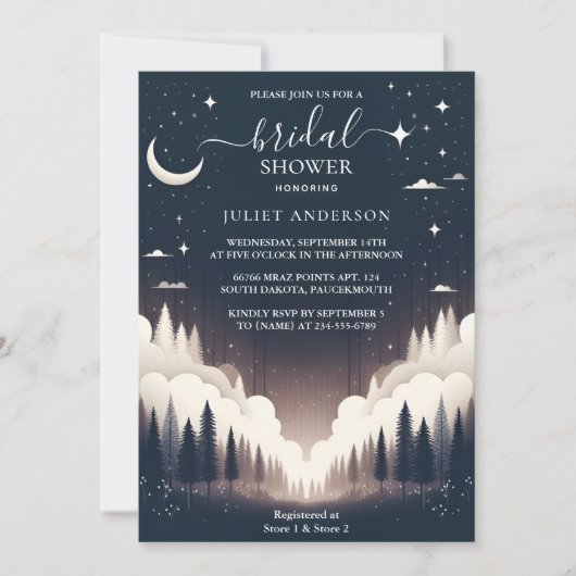 Let Night Sunset Moon Cloud Twilight Vrijgezellenf Kaart (Voorkant)