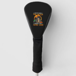 Let nooit op het witch-gewas van de Maine Coon Cat Golfheadcover