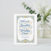 "Let Old Wrinkles Come" Shakespeare Briefkaart (Staand voorkant)