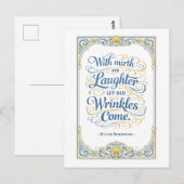 "Let Old Wrinkles Come" Shakespeare Briefkaart (Voorkant / Achterkant)