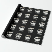 Let op 100% Hotness Funny Coffee Pun Dark BG Cadeaupapier (Uitgerold)