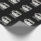 Let op 100% Hotness Funny Coffee Pun Dark BG Cadeaupapier (Hoek)