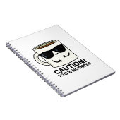 Let op 100% Hotness Grappige Koffiepun Notitieboek (Rechterzijde)