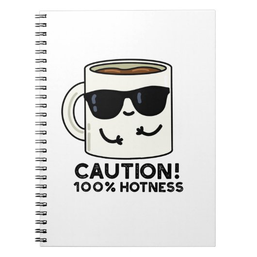 Let op 100% Hotness Grappige Koffiepun Notitieboek (Voorkant)