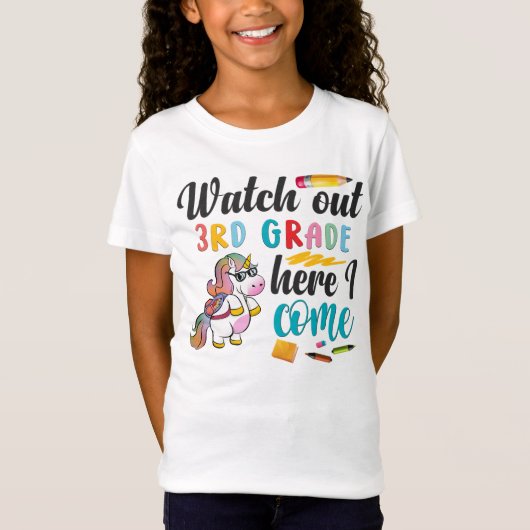 Let op 3e klas, daar kom ik Shirt (Voorkant)