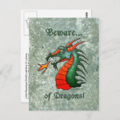 Let op: Achtergrond van toon van toon Briefkaart (Voorkant / Achterkant)