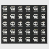 Let op: adembenemende en hot Funny Coffee Pun Dark Cadeaupapier (Vlak)