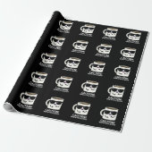 Let op: adembenemende en hot Funny Coffee Pun Dark Cadeaupapier (Uitgerold)
