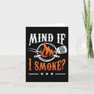 Let op als ik rook BBQ grillen Byrbecue roker Pitm Kaart