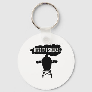 Let op als ik rook grappige bbq grillen ei roker s sleutelhanger