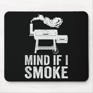 Let op als ik rook grappige bbq roker grillen roke muismat