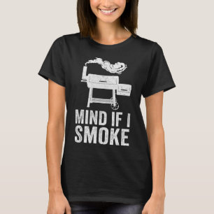 Let op als ik rook grappige bbq roker grillen roke t-shirt