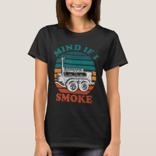 Let op als ik rook grappige bbq roker vlees grille t-shirt