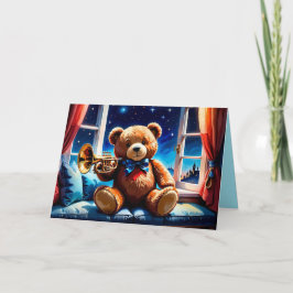 Let op, alsjeblieft, voor World Teddy Bear Day! Kaart