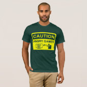 Let op! Angry Gamer Tshirt (Voorkant volledig)
