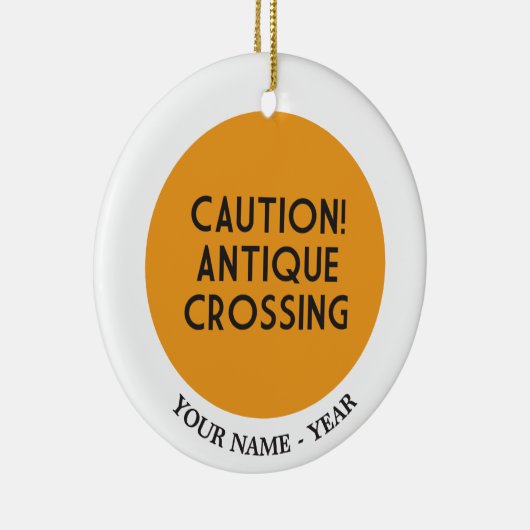 Let op! Antiek kruising Keramisch Ornament (Rechts)