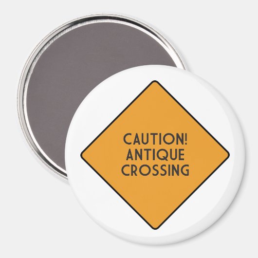 Let op! Antiek kruising Magneet (Voorkant / Achterkant)