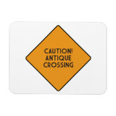 Let op! Antiek kruising Magneet (Horizontaal)