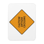 Let op! Antiek kruising Magneet (Verticaal)