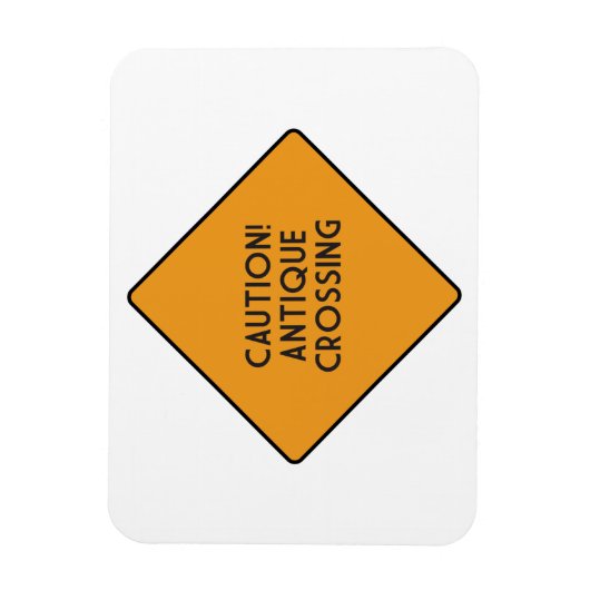 Let op! Antiek kruising Magneet (Verticaal)