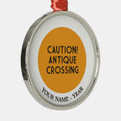 Let op! Antiek kruising Metalen Ornament (Rechts)