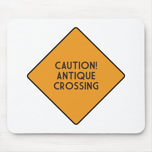 Let op! Antiek kruising Muismat (Voorkant)