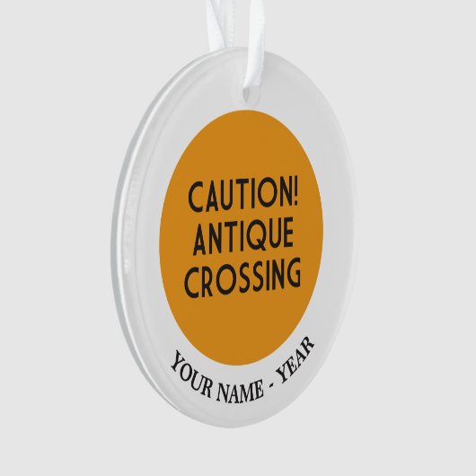 Let op! Antiek kruising Ornament (voorkant)