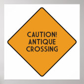 Let op! Antiek kruising Poster (Voorkant)