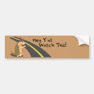 Let op! Armadillo-bumpersticker Bumpersticker