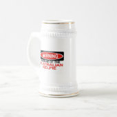 Let op Australische Kelpie Bierpul (Voorkant links)