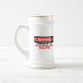 Let op Australische Kelpie Bierpul (Links)