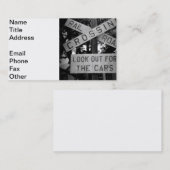 Let op auto's visitekaartje (Voorkant / Achterkant)