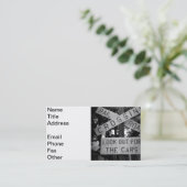 Let op auto's visitekaartje (Staand voorkant)