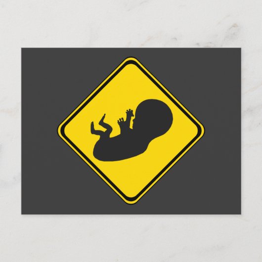 Let op: Baby Vooruit! Briefkaart (Voorkant)