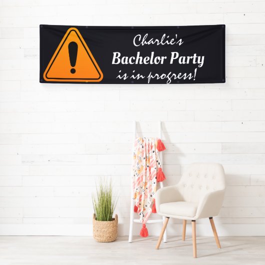 Let op Bachelor Party in uitvoering Spandoek (Insitu)