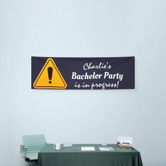 Let op Bachelor Party in uitvoering Spandoek (Beurs)