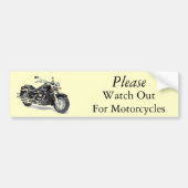 Let op bij motorfietsen bumpersticker (Voorkant)