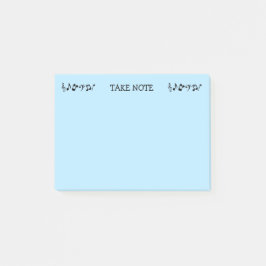 Let op blauwe Muzieknoten Post-it® Notes