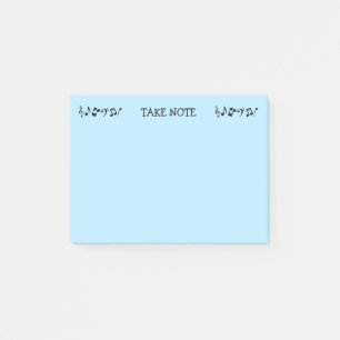 Let op blauwe Muzieknoten Post-it® Notes